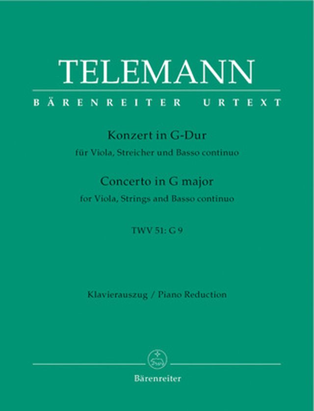 Bärenreiter Telemann Concert G-Dur Viola