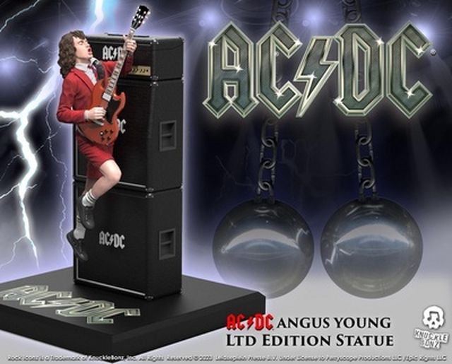 Knucklebonz Angus Young Rock Iconz Statue