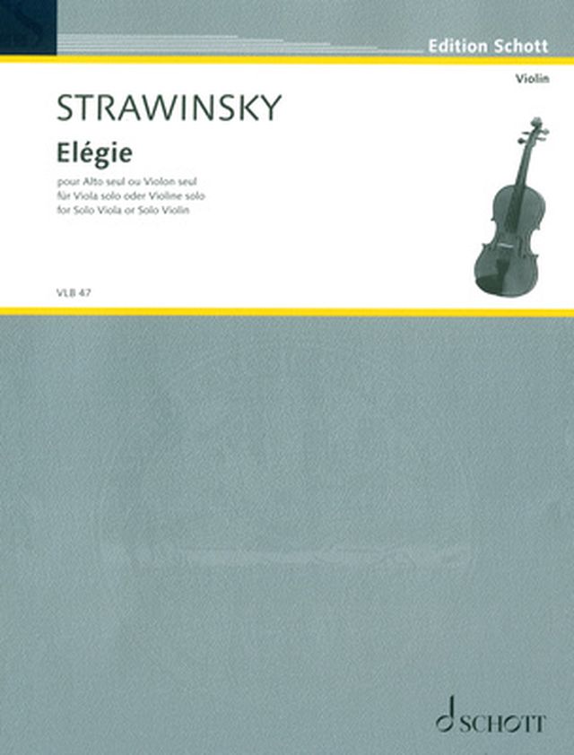 Schott Strawinsky Elegie Violin