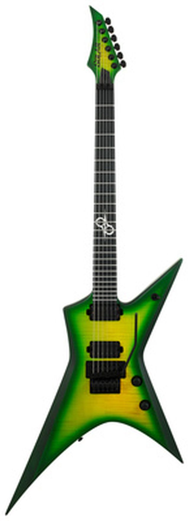 Solar Guitars X1.6FRLB Lime Burst Matte