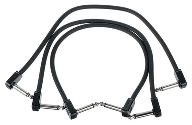 Ernie Ball Flat Patch Cable 12" black set