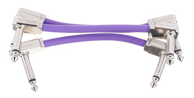 Ernie Ball Flat Patch Cable 3" purple set