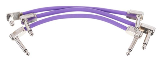 Ernie Ball Flat Patch Cable 6" purple set