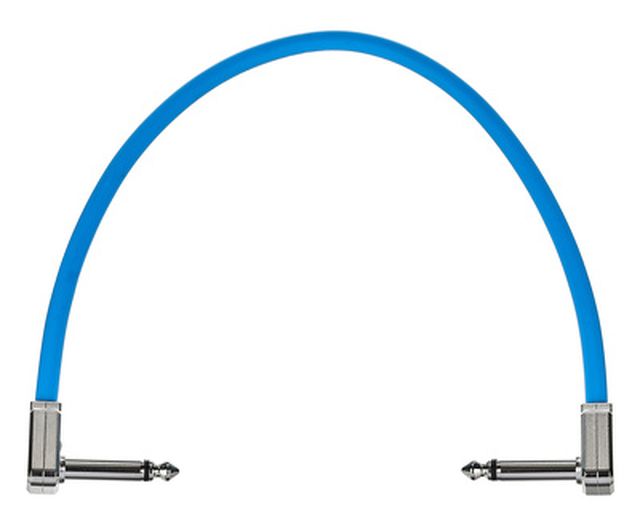 Ernie Ball Flat Patch Cable 12" blue