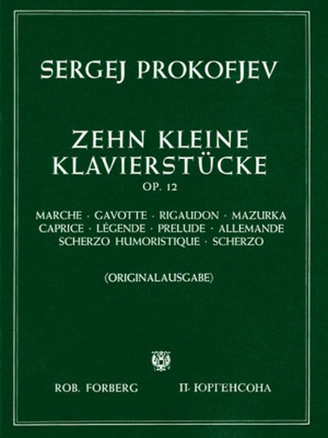 Robert Forberg Musikverlag Prokofjew Kleine Klavierstücke