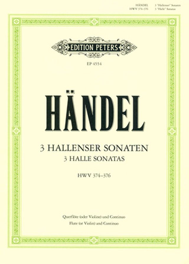 Edition Peters Händel Hallenser Sonaten