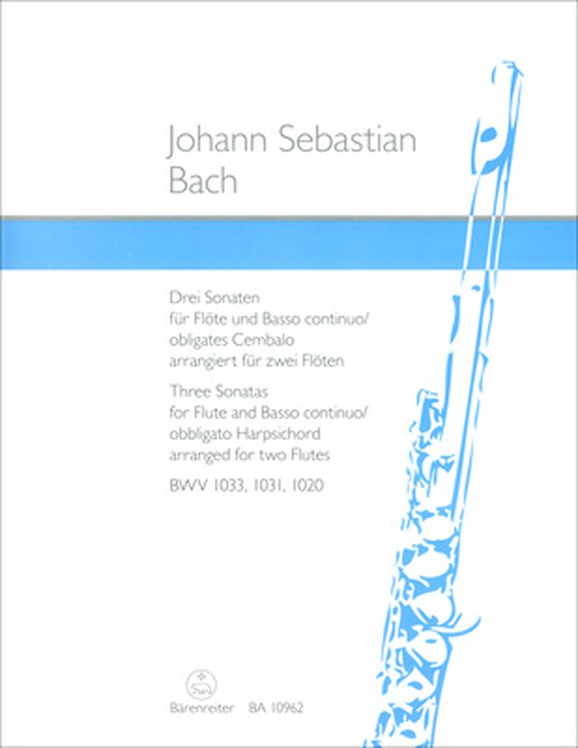 Bärenreiter Bach 3 Sonaten for 2 Flöten