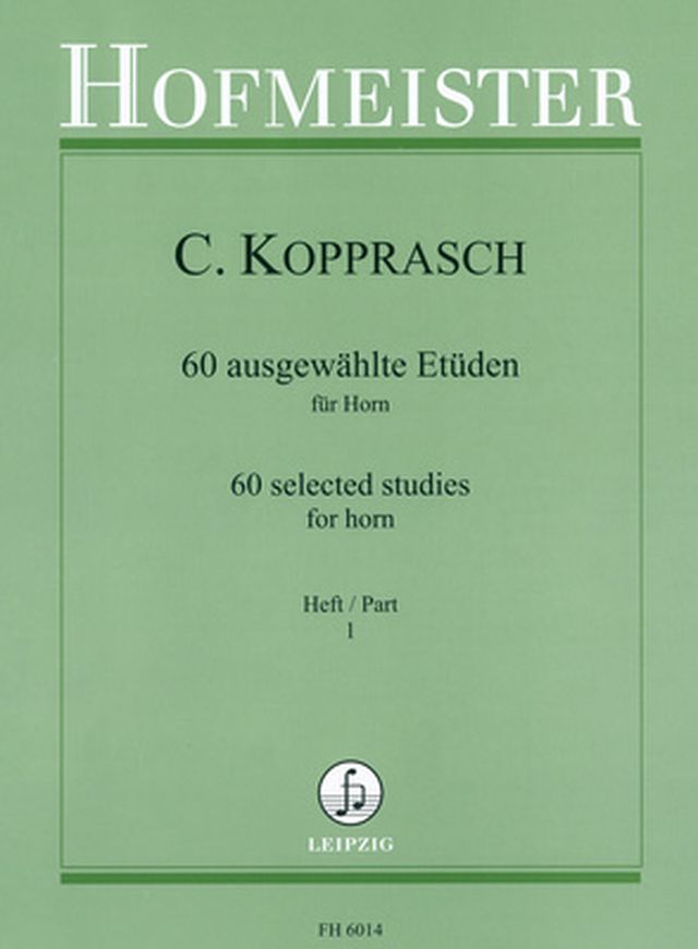 Friedrich Hofmeister Verlag Kopprasch 60 Etüden Horn 1