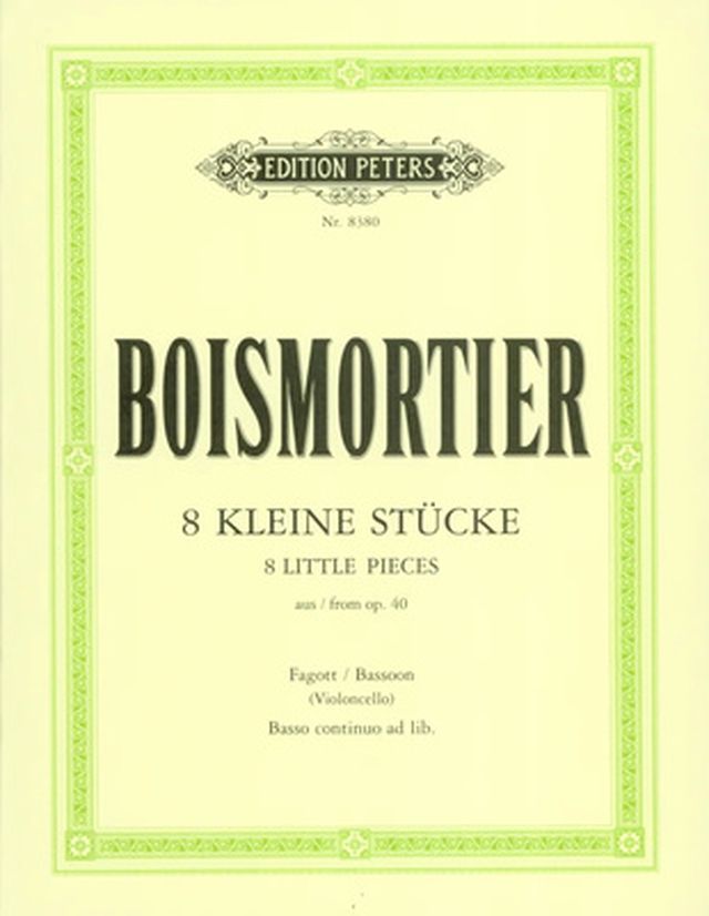 Edition Peters Boismortier 8 Stücke Fagott