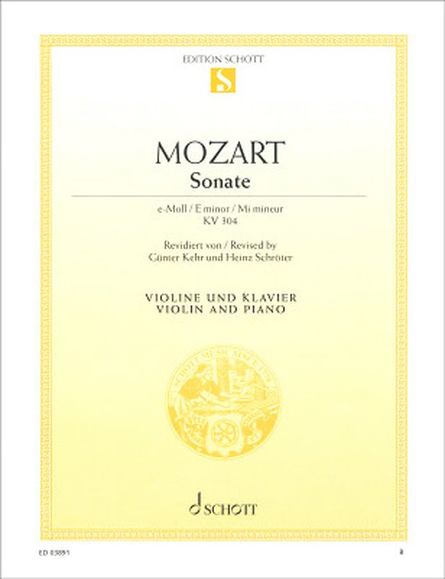 Schott Mozart Violinsonate e-Moll