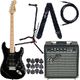 Squier Sonic Strat HSS Black Set