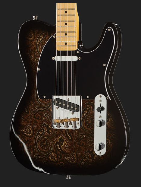 fender fsr black paisley telecaster