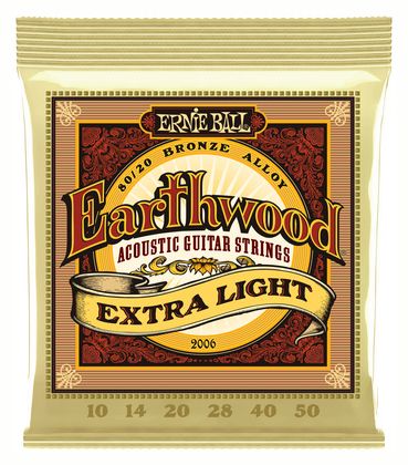 Cordes pour guitare folk Ernie Ball Earthwood Extra Light