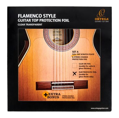 Ortega transparent flamenco scratch plate pickguard