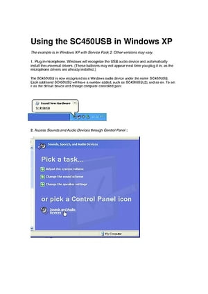 Manual for Windows XP