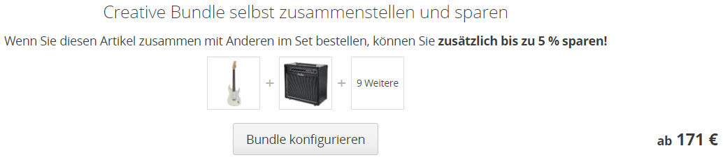 Creative Bundle auf der Produktseite