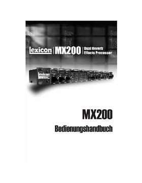 mx200 lexicon thomann effektprozessor