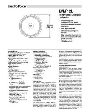 ev evm 12l classic 8 ohm