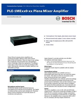 Bosch Plena Ple 1me 240 Eu 360 240w Thomann Uk