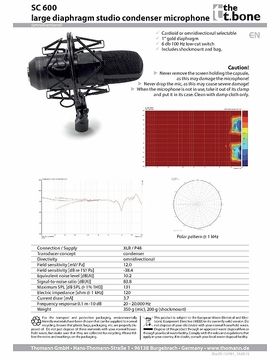 Specs: cardioid