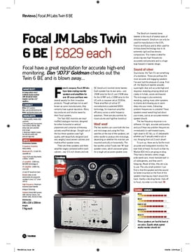 focal twin6 be frequency response