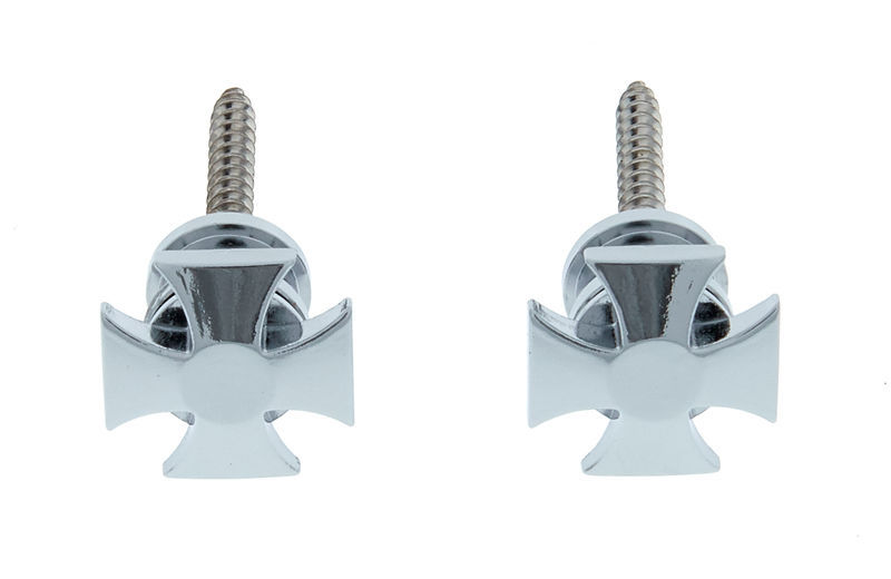Grover Strap Buttons IronCross Chrome