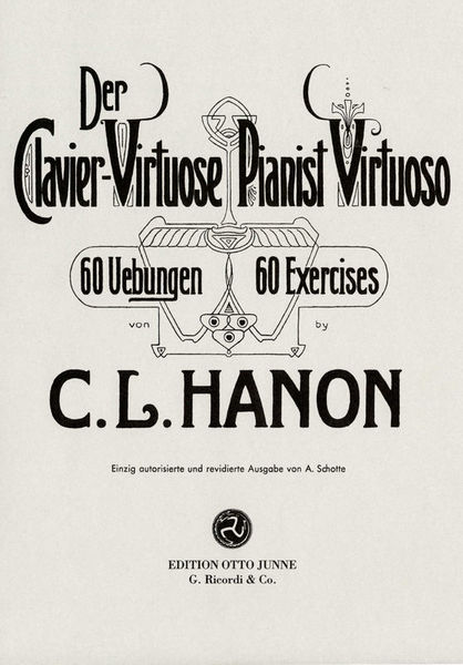 Otto Junne Verlag Hanon Pianist Virtuoso