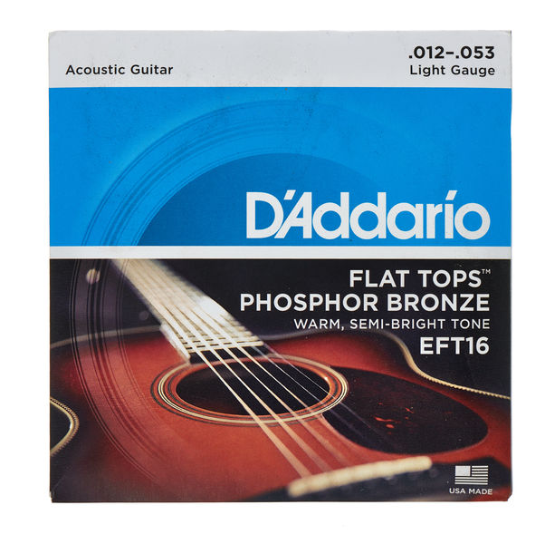 5. D'Addario EFT16 Flat Tops Phosphor Strings