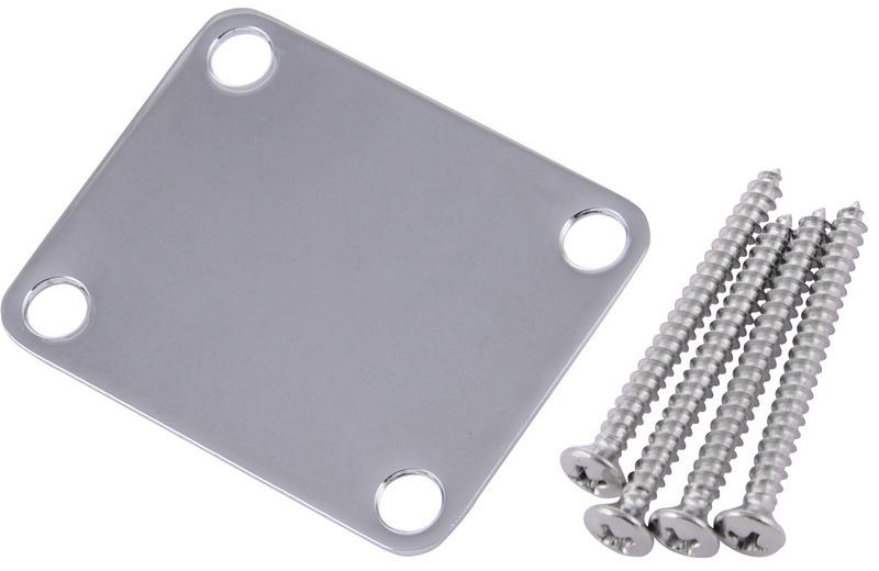 Fender Neck Plate Vintage Plain Chrom