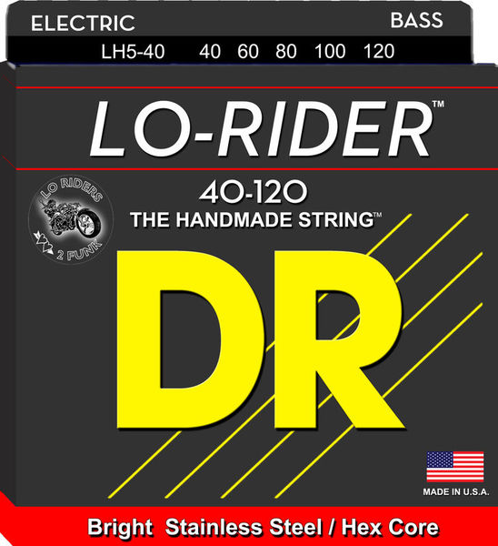 DR Strings Lo Rider LH5-40 Stainless