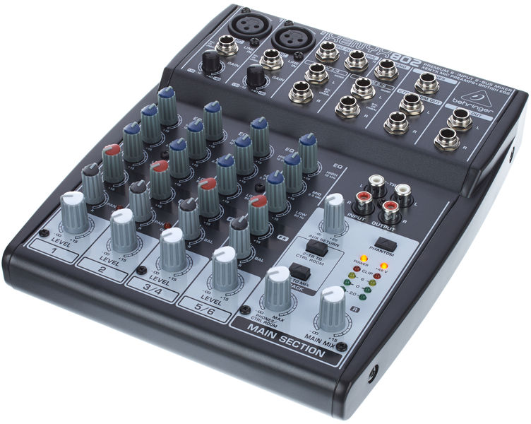 behringer xenyx q802usb 8-input usb mixer