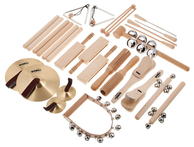 Goldon Percussion Set 4 in Wood Box
