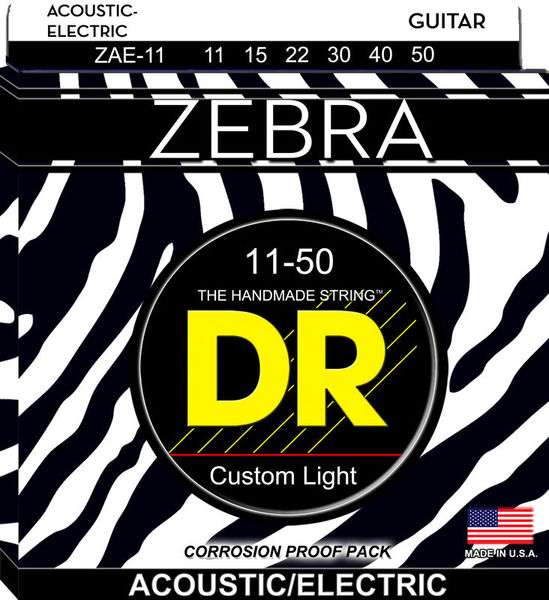 DR Strings Zebra A/E Medium Lite Set