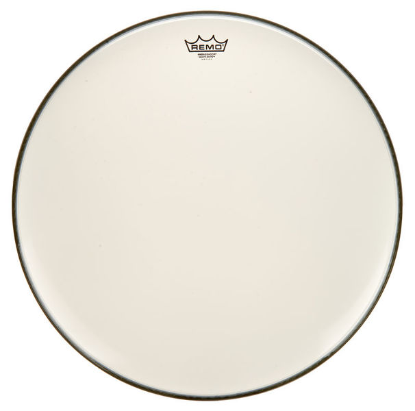 Remo 24" Ambassador White Smooth