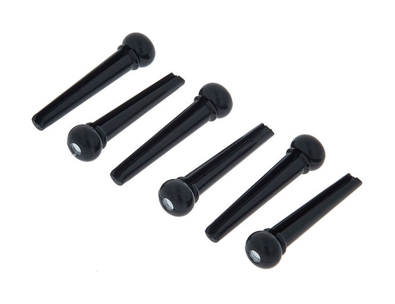 Harley Benton Bridge Pin Set Black Dot