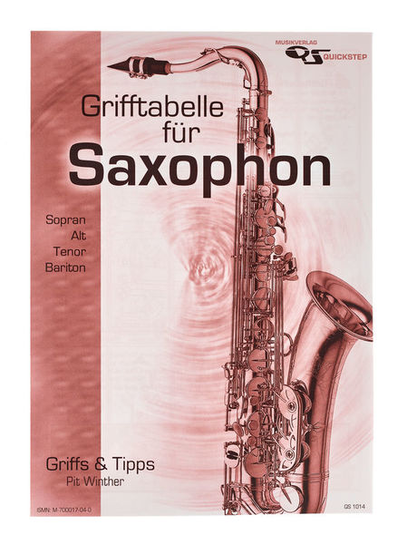 Musikverlag Quickstep Grifftabelle für Saxophon