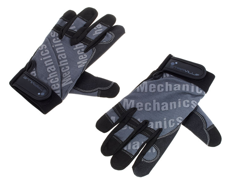 Stairville Mechanic Gloves Grey/Black XL