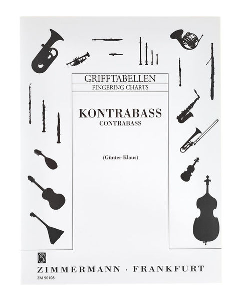 Zimmermann Verlag Grifftabelle Kontrabass