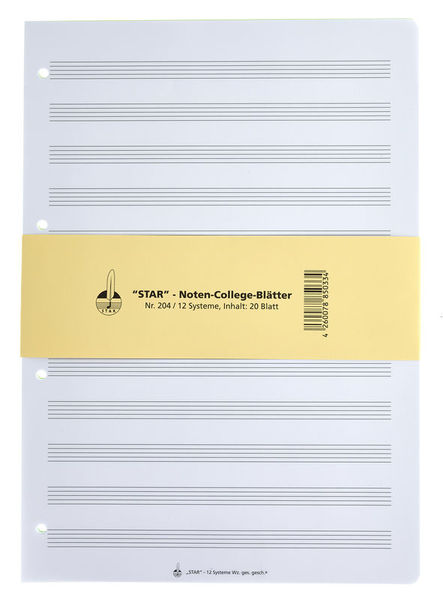 Star Noten-Collegeblätter 204 A4
