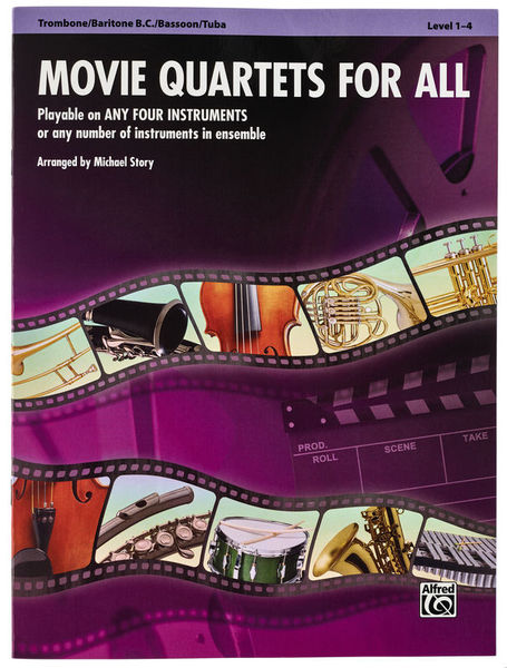 Alfred Music Publishing Movie Quartets for All Tromb.
