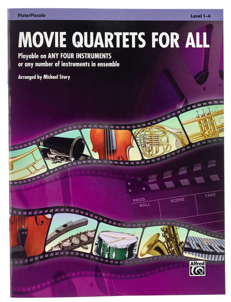 Alfred Music Publishing Movie Quartets for All Flute