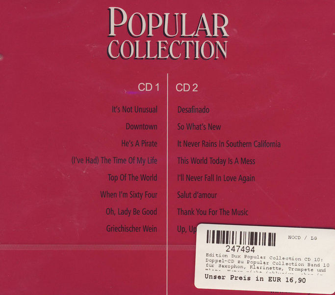 Edition Dux Popular Collection CD 10