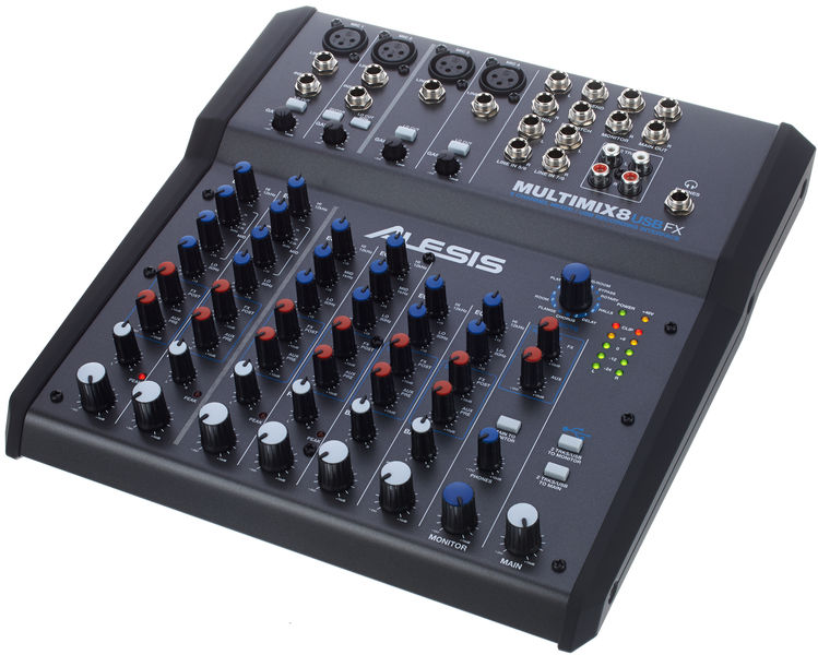 behringer xenyx q802usb 8-channel analog mixer 48khz usb
