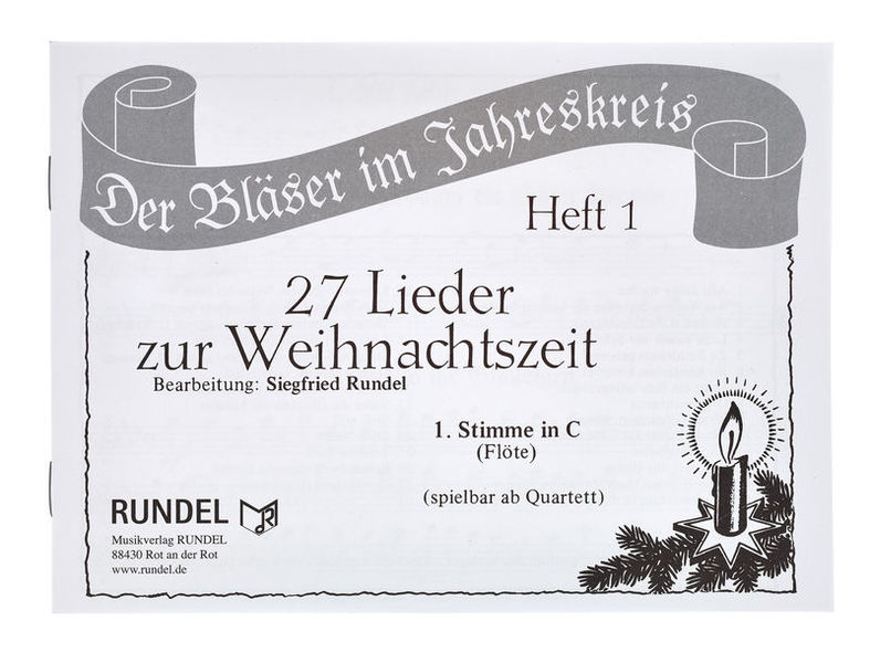 Musikverlag Rundel 27 Lieder Weihnacht 1C