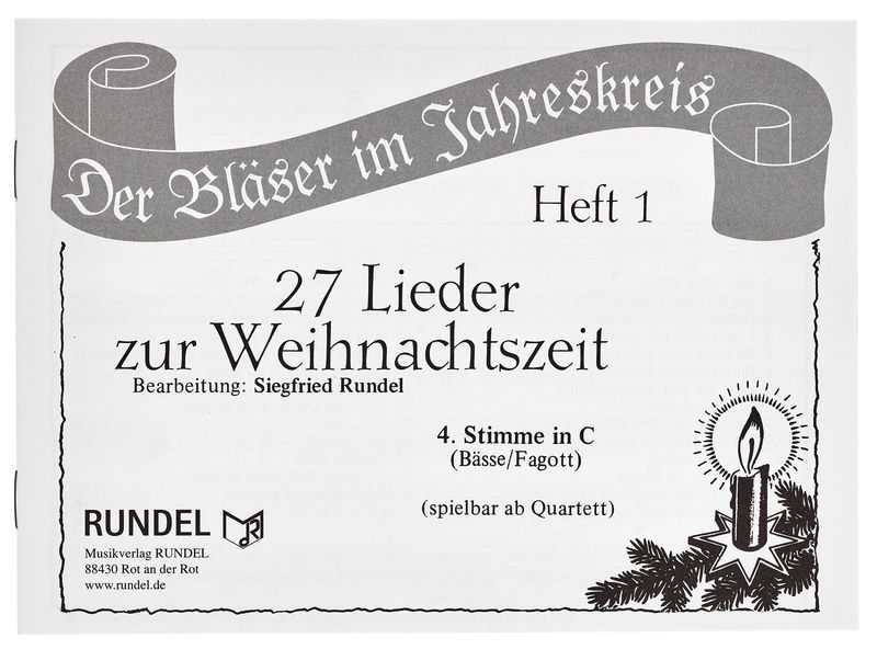 Musikverlag Rundel 27 Lieder Weihnacht 4 C T