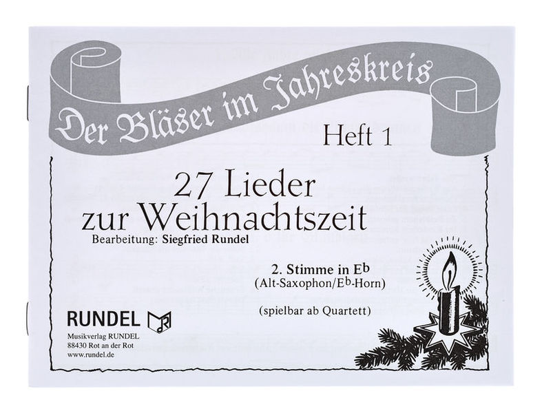 Musikverlag Rundel 27 Lieder Weihnacht 2 Eb