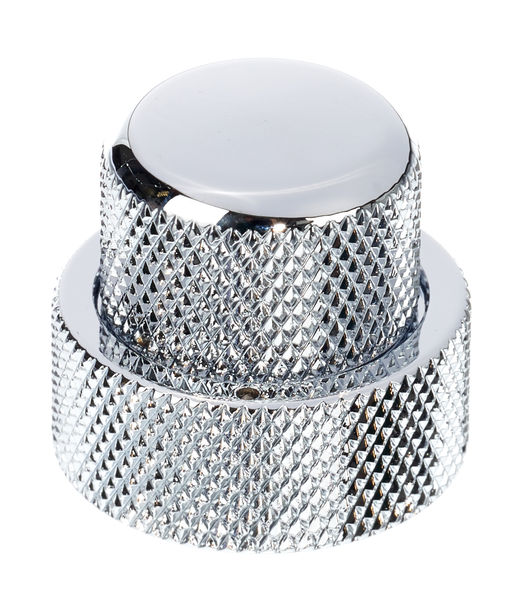 Allparts Stacked Pot Knob Set Chrome