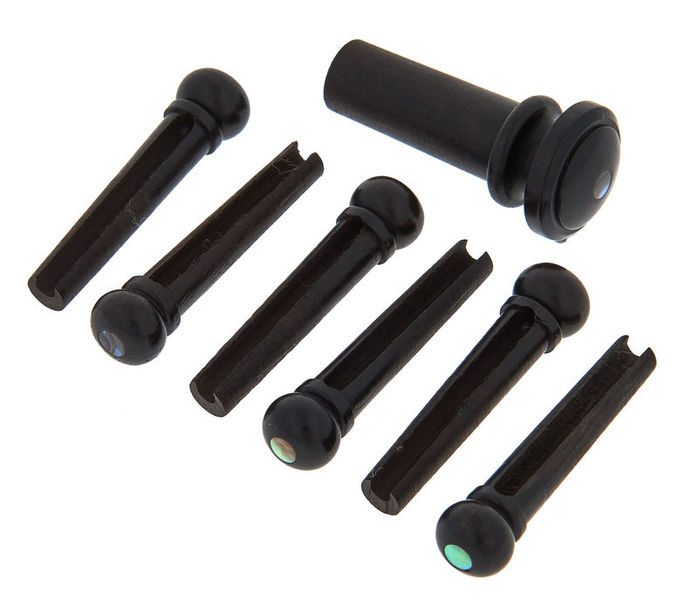 Harley Benton Parts Bridgepin Set Ebony A E