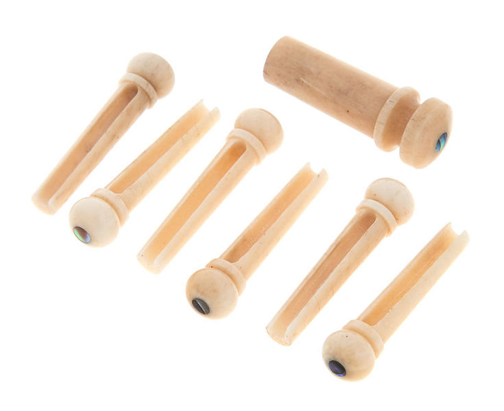 Harley Benton PartsBridgepin Set Bone Ab Eye