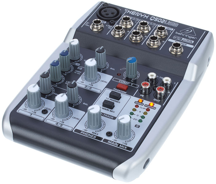 behringer xenyx q502usb 5-input mic/line mixer